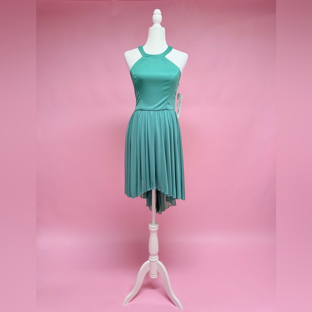 Josh &Jazz Emerald Green Halter Dress - Picture 2 of 10